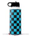 Skin Wrap Decal compatible with Hydro Flask Wide Mouth Bottle 32oz Checkers Blue (BOTTLE NOT INCLUDED)