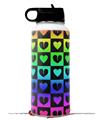 Skin Wrap Decal compatible with Hydro Flask Wide Mouth Bottle 32oz Love Heart Checkers Rainbow (BOTTLE NOT INCLUDED)