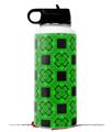 Skin Wrap Decal compatible with Hydro Flask Wide Mouth Bottle 32oz Criss Cross Green (BOTTLE NOT INCLUDED)