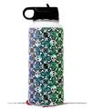 Skin Wrap Decal compatible with Hydro Flask Wide Mouth Bottle 32oz Splatter Girly Skull Rainbow (BOTTLE NOT INCLUDED)