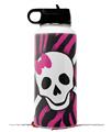 Skin Wrap Decal compatible with Hydro Flask Wide Mouth Bottle 32oz Pink Zebra Skull (BOTTLE NOT INCLUDED)