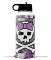 Skin Wrap Decal compatible with Hydro Flask Wide Mouth Bottle 32oz Princess Skull Purple (BOTTLE NOT INCLUDED)
