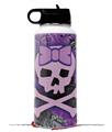 Skin Wrap Decal compatible with Hydro Flask Wide Mouth Bottle 32oz Purple Girly Skull (BOTTLE NOT INCLUDED)