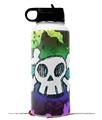 Skin Wrap Decal compatible with Hydro Flask Wide Mouth Bottle 32oz Cartoon Skull Rainbow (BOTTLE NOT INCLUDED)