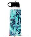 Skin Wrap Decal compatible with Hydro Flask Wide Mouth Bottle 32oz Scene Kid Sketches Blue (BOTTLE NOT INCLUDED)