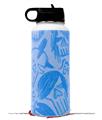 Skin Wrap Decal compatible with Hydro Flask Wide Mouth Bottle 32oz Skull Sketches Blue (BOTTLE NOT INCLUDED)
