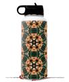 Skin Wrap Decal compatible with Hydro Flask Wide Mouth Bottle 32oz Floral Pattern Orange (BOTTLE NOT INCLUDED)