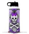 Skin Wrap Decal compatible with Hydro Flask Wide Mouth Bottle 32oz Princess Skull Heart Purple (BOTTLE NOT INCLUDED)