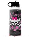 Skin Wrap Decal compatible with Hydro Flask Wide Mouth Bottle 32oz Pink Bow Skull (BOTTLE NOT INCLUDED)