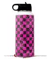 Skin Wrap Decal compatible with Hydro Flask Wide Mouth Bottle 32oz Pink Checkerboard Sketches (BOTTLE NOT INCLUDED)