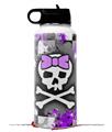 Skin Wrap Decal compatible with Hydro Flask Wide Mouth Bottle 32oz Purple Princess Skull (BOTTLE NOT INCLUDED)