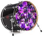 Vinyl Decal Skin Wrap for 22" Bass Kick Drum Head Purple Graffiti - DRUM HEAD NOT INCLUDED