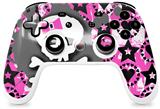 Skin Decal Wrap works with Original Google Stadia Controller Pink Bow Skull Skin Only CONTROLLER NOT INCLUDED