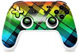 Skin Decal Wrap works with Original Google Stadia Controller Rainbow Plaid Skin Only CONTROLLER NOT INCLUDED