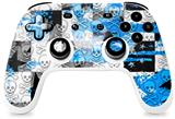 Skin Decal Wrap works with Original Google Stadia Controller Checker Skull Splatter Blue Skin Only CONTROLLER NOT INCLUDED