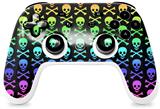 Skin Decal Wrap works with Original Google Stadia Controller Skull and Crossbones Rainbow Skin Only CONTROLLER NOT INCLUDED