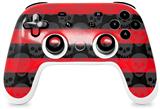 Skin Decal Wrap works with Original Google Stadia Controller Skull Stripes Red Skin Only CONTROLLER NOT INCLUDED