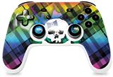Skin Decal Wrap works with Original Google Stadia Controller Rainbow Plaid Skull Skin Only CONTROLLER NOT INCLUDED