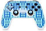 Skin Decal Wrap works with Original Google Stadia Controller Skull And Crossbones Pattern Blue Skin Only CONTROLLER NOT INCLUDED