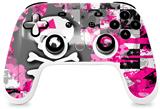 Skin Decal Wrap works with Original Google Stadia Controller Girly Pink Bow Skull Skin Only CONTROLLER NOT INCLUDED