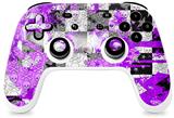 Skin Decal Wrap works with Original Google Stadia Controller Purple Checker Skull Splatter Skin Only CONTROLLER NOT INCLUDED