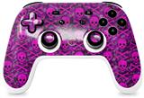 Skin Decal Wrap works with Original Google Stadia Controller Pink Skull Bones Skin Only CONTROLLER NOT INCLUDED
