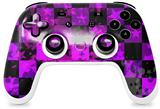 Skin Decal Wrap works with Original Google Stadia Controller Purple Star Checkerboard Skin Only CONTROLLER NOT INCLUDED
