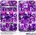 iPod Touch 2G & 3G Skin - Purple Checker Graffiti