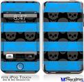 iPod Touch 2G & 3G Skin - Skull Stripes Blue