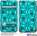 iPod Touch 2G & 3G Skin - Skull Patch Pattern Blue