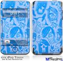 iPod Touch 2G & 3G Skin - Skull Sketches Blue