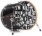 Vinyl Decal Skin Wrap for 20" Bass Kick Drum Head Punk Rock - DRUM HEAD NOT INCLUDED
