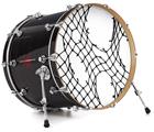 Vinyl Decal Skin Wrap for 20" Bass Kick Drum Head Ripped Fishnets - DRUM HEAD NOT INCLUDED