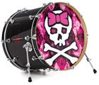 Vinyl Decal Skin Wrap for 20" Bass Kick Drum Head Pink Bow Princess - DRUM HEAD NOT INCLUDED