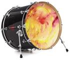 Vinyl Decal Skin Wrap for 20" Bass Kick Drum Head Painting Yellow Splash - DRUM HEAD NOT INCLUDED