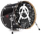 Vinyl Decal Skin Wrap for 20" Bass Kick Drum Head Anarchy - DRUM HEAD NOT INCLUDED