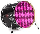 Decal Skin works with most 24" Bass Kick Drum Heads Pink Diamond - DRUM HEAD NOT INCLUDED