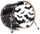 Decal Skin works with most 24" Bass Kick Drum Heads Deathrock Bats - DRUM HEAD NOT INCLUDED