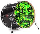 Decal Skin works with most 24" Bass Kick Drum Heads Skull Camouflage - DRUM HEAD NOT INCLUDED