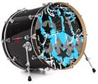 Decal Skin works with most 24" Bass Kick Drum Heads SceneKid Blue - DRUM HEAD NOT INCLUDED