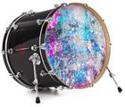 Decal Skin works with most 24" Bass Kick Drum Heads Graffiti Splatter - DRUM HEAD NOT INCLUDED