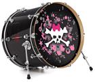 Decal Skin works with most 24" Bass Kick Drum Heads Scene Skull Splatter - DRUM HEAD NOT INCLUDED