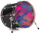 Decal Skin works with most 24" Bass Kick Drum Heads Painting Brush Stroke - DRUM HEAD NOT INCLUDED