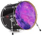 Decal Skin works with most 24" Bass Kick Drum Heads Painting Purple Splash - DRUM HEAD NOT INCLUDED