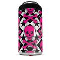 WraptorSkinz Skin Decal Wrap compatible with Yeti 16oz Tall Colster Can Cooler Insulator Pink Skulls and Stars (COOLER NOT INCLUDED)