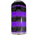 WraptorSkinz Skin Decal Wrap compatible with Yeti 16oz Tall Colster Can Cooler Insulator Skull Stripes Purple (COOLER NOT INCLUDED)