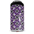 WraptorSkinz Skin Decal Wrap compatible with Yeti 16oz Tall Colster Can Cooler Insulator Splatter Girly Skull Purple (COOLER NOT INCLUDED)