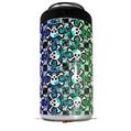 WraptorSkinz Skin Decal Wrap compatible with Yeti 16oz Tall Colster Can Cooler Insulator Splatter Girly Skull Rainbow (COOLER NOT INCLUDED)