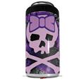 WraptorSkinz Skin Decal Wrap compatible with Yeti 16oz Tall Colster Can Cooler Insulator Purple Girly Skull (COOLER NOT INCLUDED)