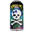 WraptorSkinz Skin Decal Wrap compatible with Yeti 16oz Tall Colster Can Cooler Insulator Rainbow Plaid Skull (COOLER NOT INCLUDED)